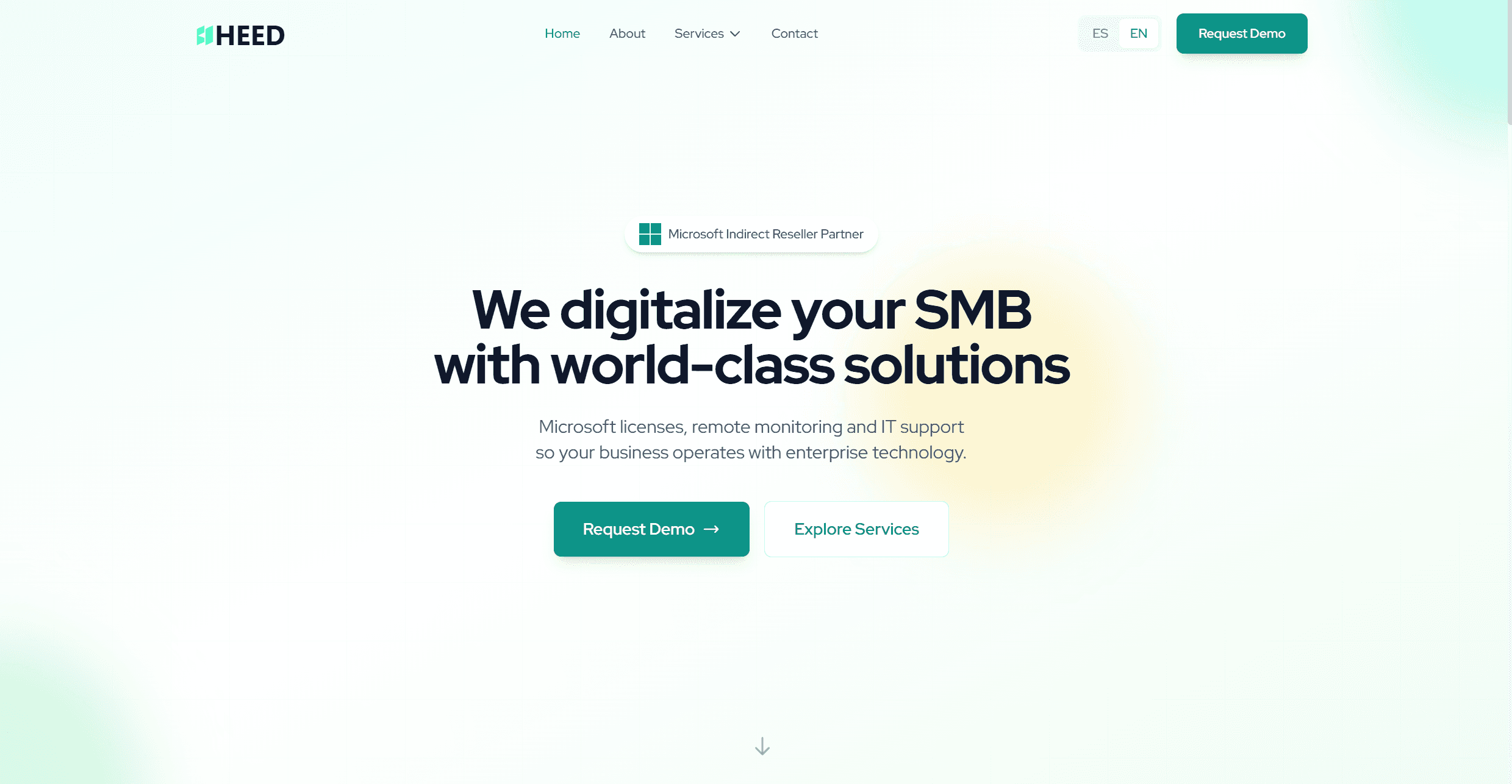 Sitio web de HEED ·consultoría TI y partner Microsoft para PYMEs en México.